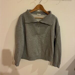 Z Supply Gray Cowl Neck Sweater